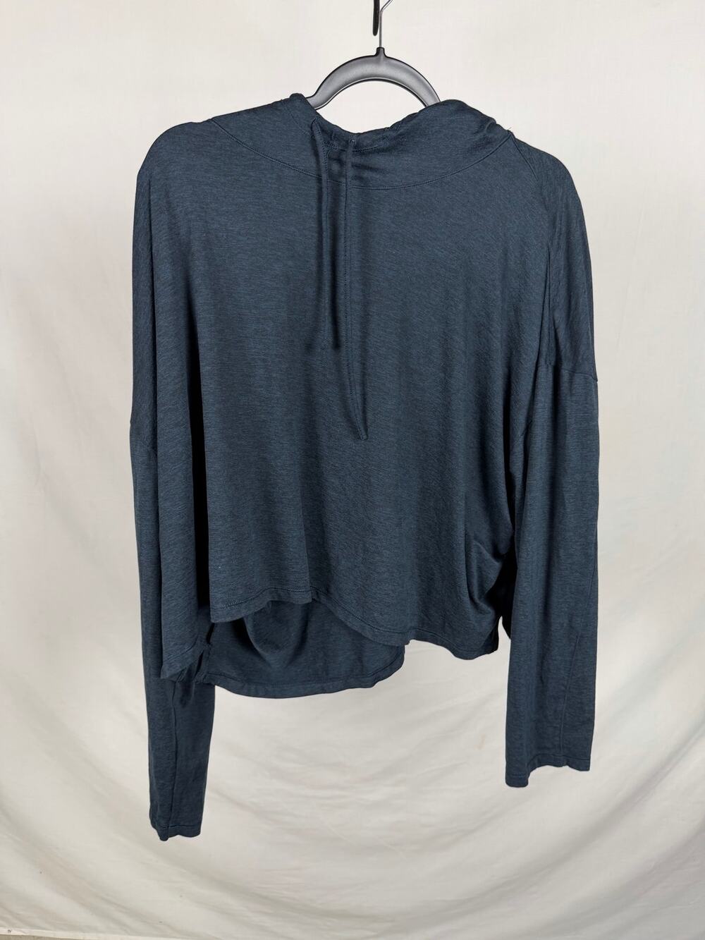 Girlfriend Collective Charcoal Gray Recycled Long Sleeve Hoodie Crop Top XXXL